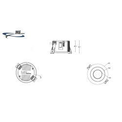 PUNTO 54 KLAR - DIM2WARM INDBYGNINGSSPOT 