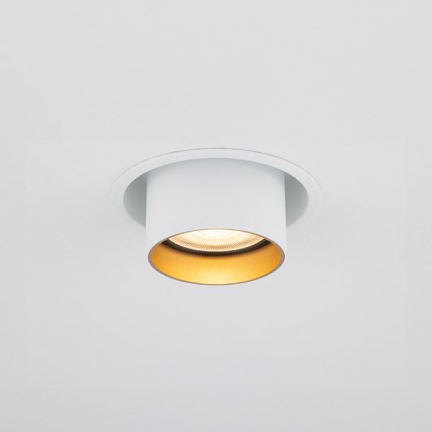 Mono Slide, cylinderspot med justering, Hvid/Guld