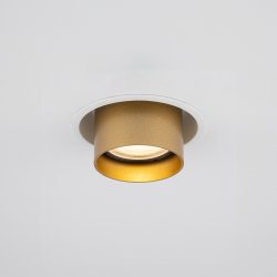 Mono Slide, cylinderspot med justering, Guld/Hvid