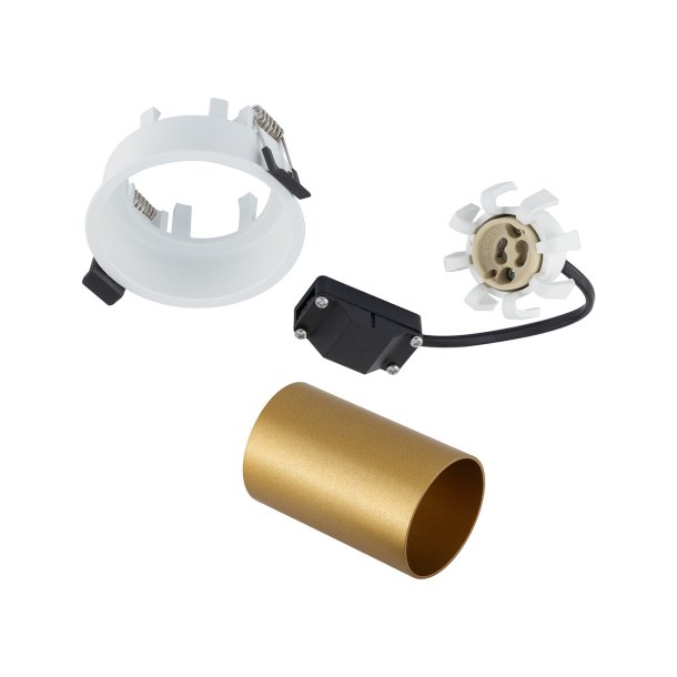 Mono Slide, cylinderspot med justering, Guld/Hvid