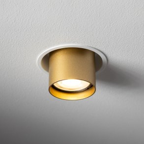 Mono Slide, cylinderspot med justering, Guld/Hvid