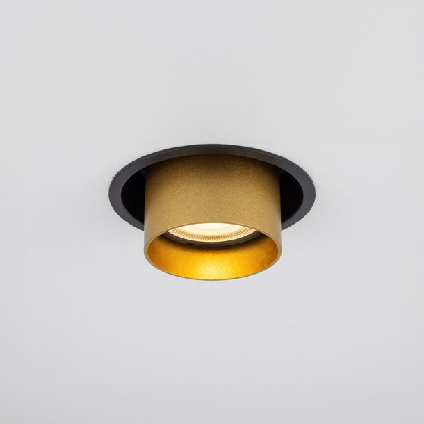 Mono Slide, cylinderspot med justering, Guld/Sort