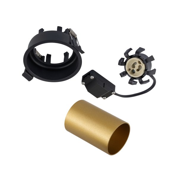 Mono Slide, cylinderspot med justering, Guld/Sort