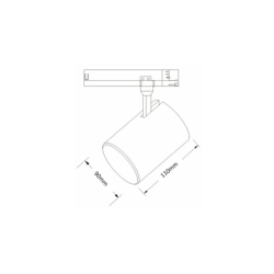 30watt Tracklight 60-m. honeycomb