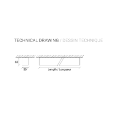 Linear Slim Surface 568mm