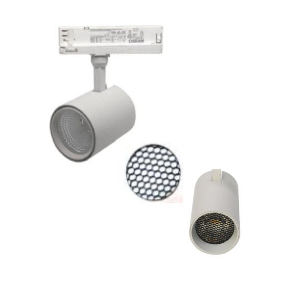 30watt Tracklight 60�-m. honeycomb