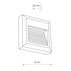 SIDEWALK SQUARE LED V�GLAMPE