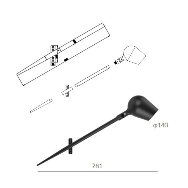 PARKBELYSNING SPYD 60