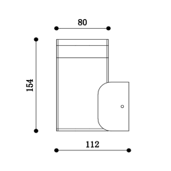 Carr noir 1XGU10 IP54-Sort