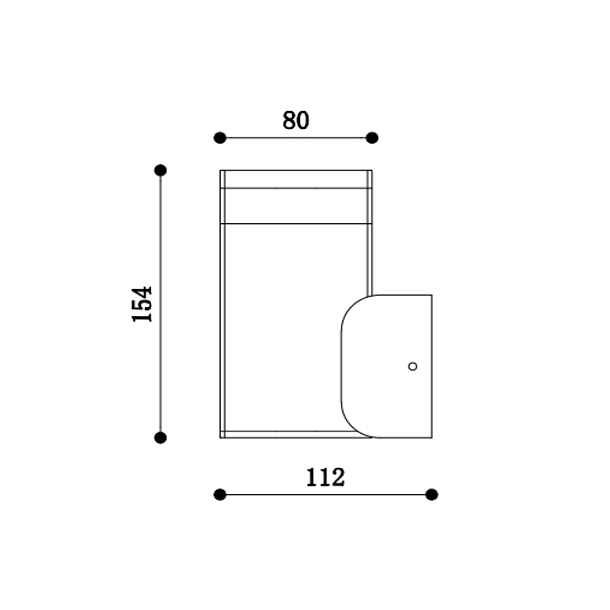 Carr&eacute; noir 1XGU10 IP54-Sort