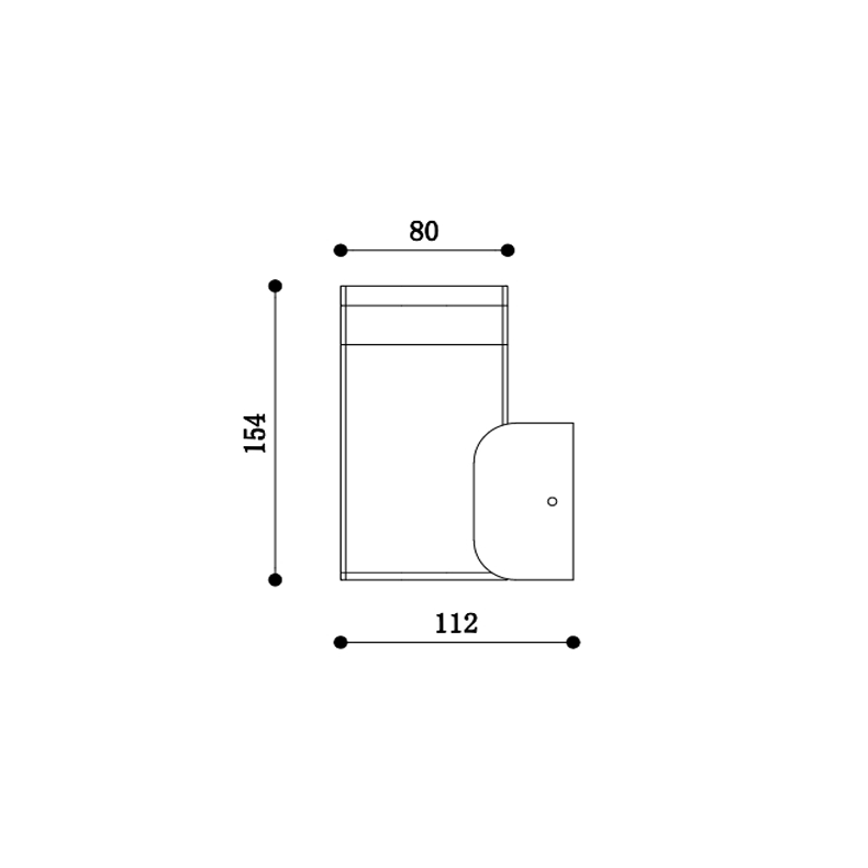 Carr noir 1XGU10 IP54-Sort