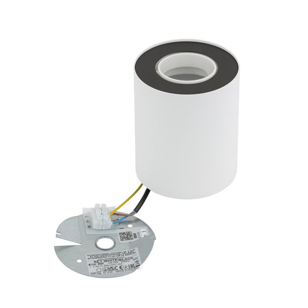 SET, p�bygningsspot Hvid/Sort