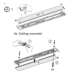 23-34W Batten LED Armatur IP44