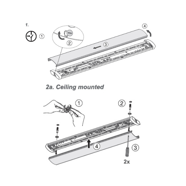 23-34W Batten LED Armatur IP44