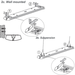 23-34W Batten LED Armatur IP44
