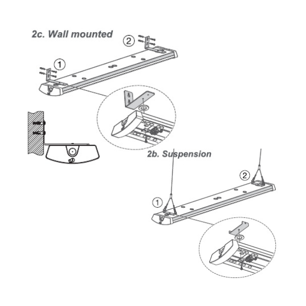 23-34W Batten LED Armatur IP44
