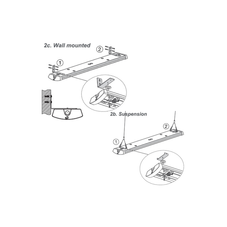 23-34W Batten LED Armatur IP44
