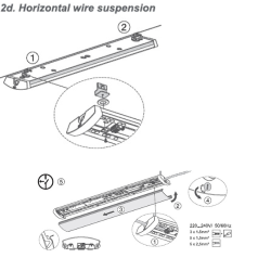 23-34W Batten LED Armatur IP44