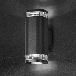 Carr&eacute; noir 2XGU10 IP54-Sort