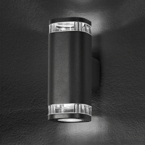 Carr&eacute; noir 2XGU10 IP54-Sort