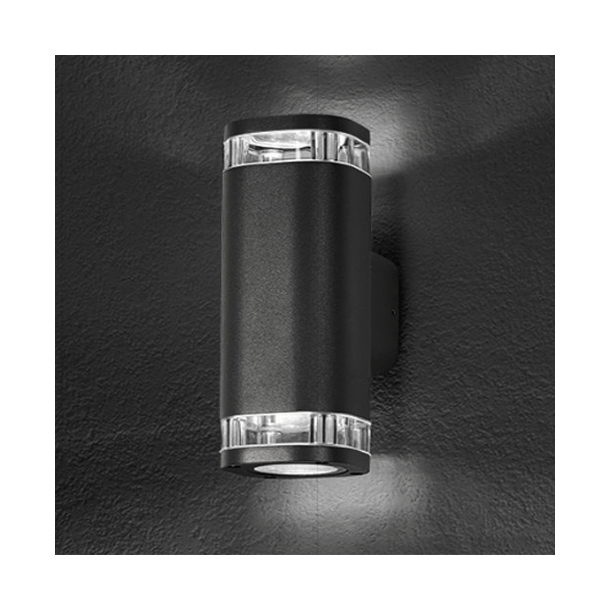 Carr&eacute; noir 2XGU10 IP54-Sort