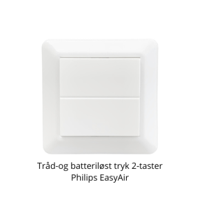 TR�D-OG BATTERIL�ST TRYK 2-TASTER PHILIPS EASY AIR HVID
