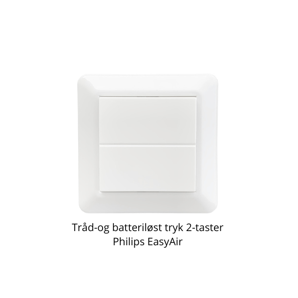 TR�D-OG BATTERIL�ST TRYK 2-TASTER PHILIPS EASY AIR HVID
