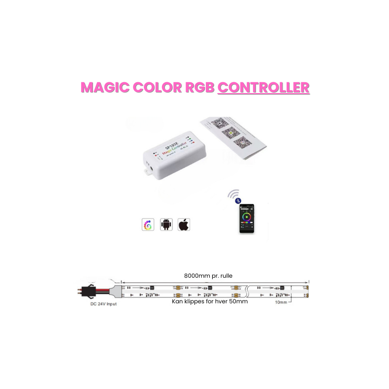 MAGIC COB LED STRIP 24V-8M 