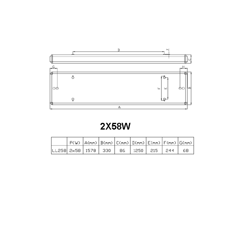 INTERIR LED ARMATUR 2X1500MM