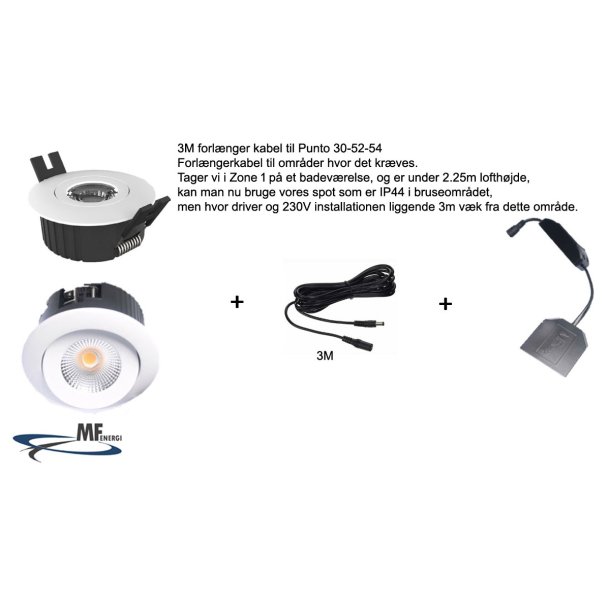 FORL�NGERKABEL TIL PUNTO 30-52-54 SERIEN