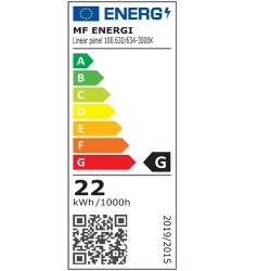 LED SKINNE HVID / SORT FASED�MP 22W
