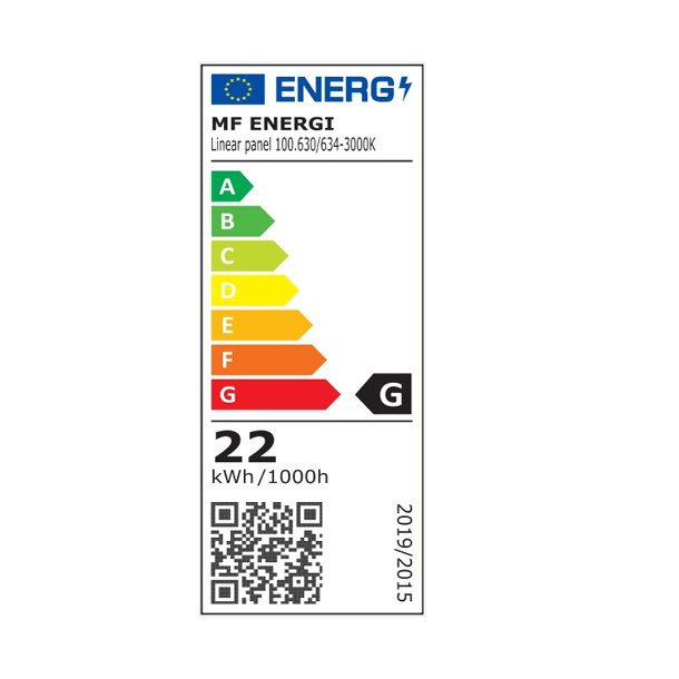 LED SKINNE HVID / SORT FASED�MP 22W