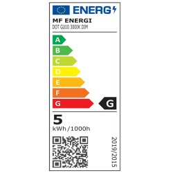 DOT GU10 5W 3K Dmpbar 5stk pak.